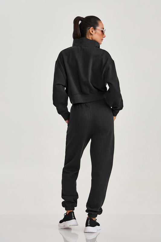 Conjunto Casaco e Calça Moletom Preto Caju Brasil