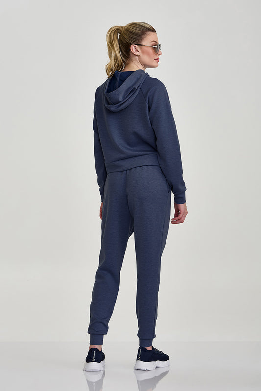 Conjunto Blusa Moletom e Calça Viscose Azul Marinho Caju Brasil