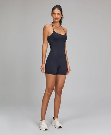 Macacão Curto Elástico Personalizado Preto Alto Giro