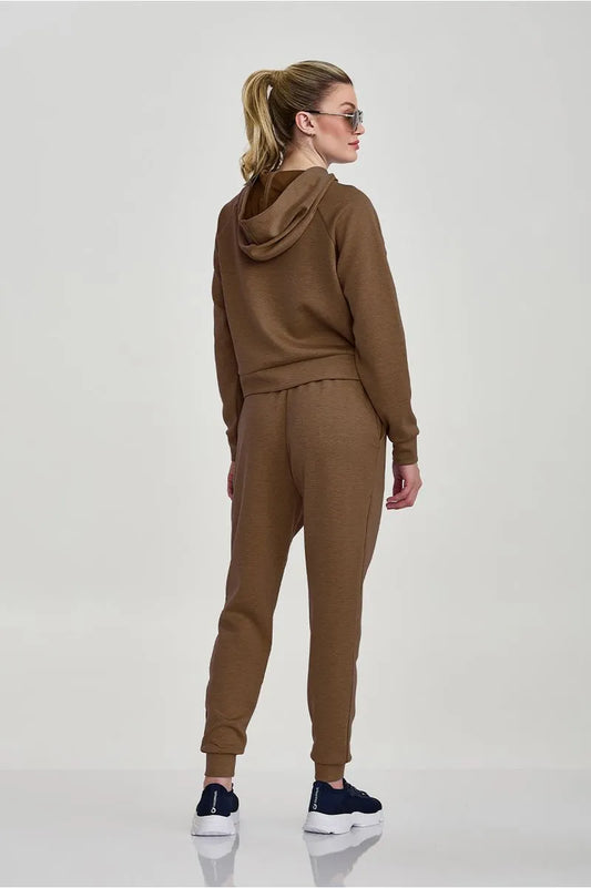 Conjunto Blusa Moletom e Calça Viscose Marrom Caju Brasil