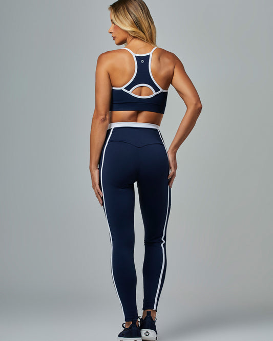 Conjunto Top e Legging Fusô Com Bolsos Movement Marinho Vestem