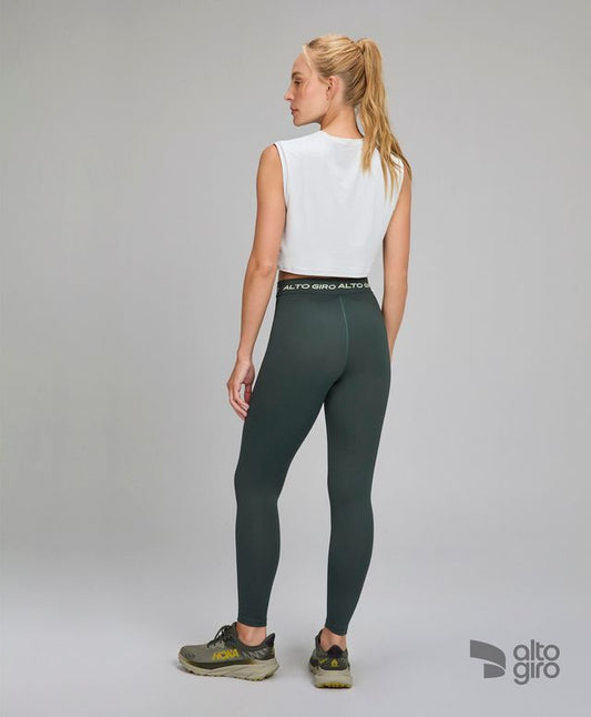 Legging Sport Verde Escuro Alto Giro