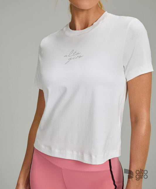 T-shirt Malha Pima Branco Alto Giro