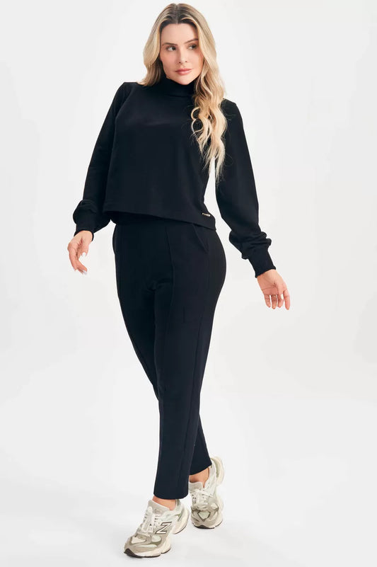 Conjunto Blusa e Calça Core Preto Lets Gym