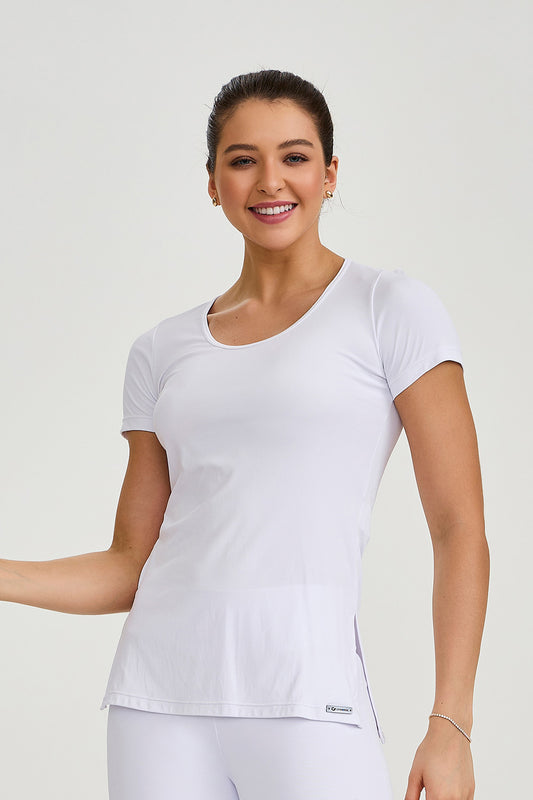 Blusa Fenda Lateral Sb Classica Branco Caju Brasil