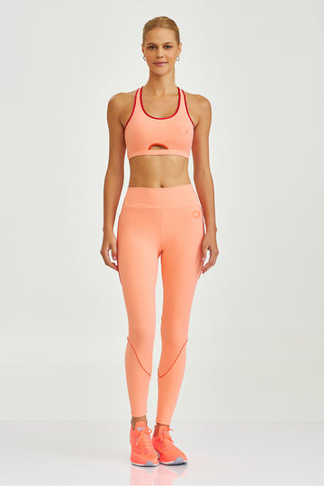 Conjunto Top e Legging Nakay Cos Alto Laranja Caju Brasil