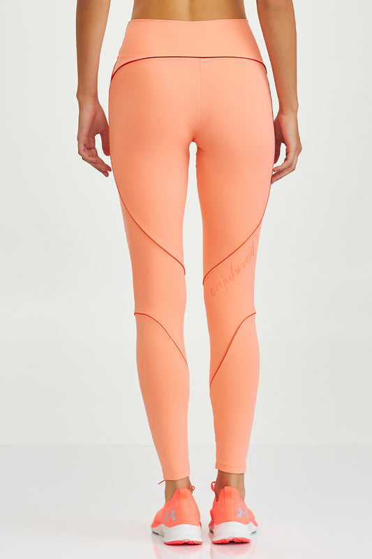 Legging Nakay Cos Alto Laranja Caju Brasil