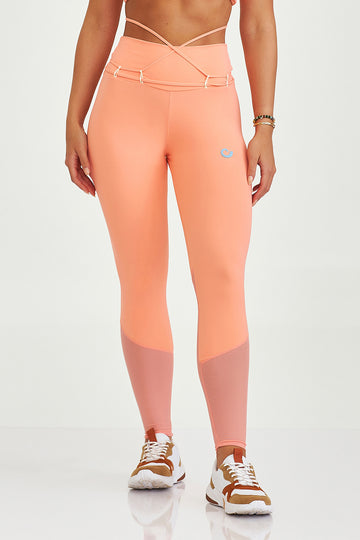 Legging Nakay Cadarço Duplo Laranja Caju Brasil