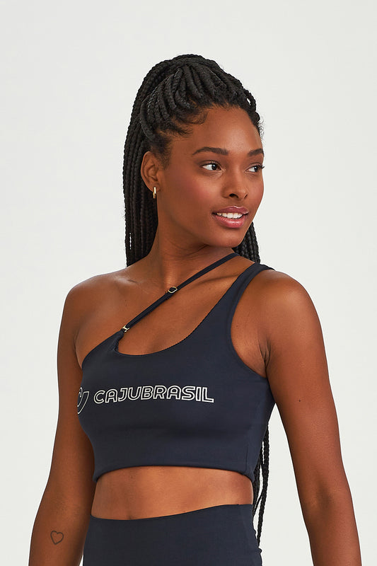 Top Cropped TD 8 Em 1 Preto Caju Brasil