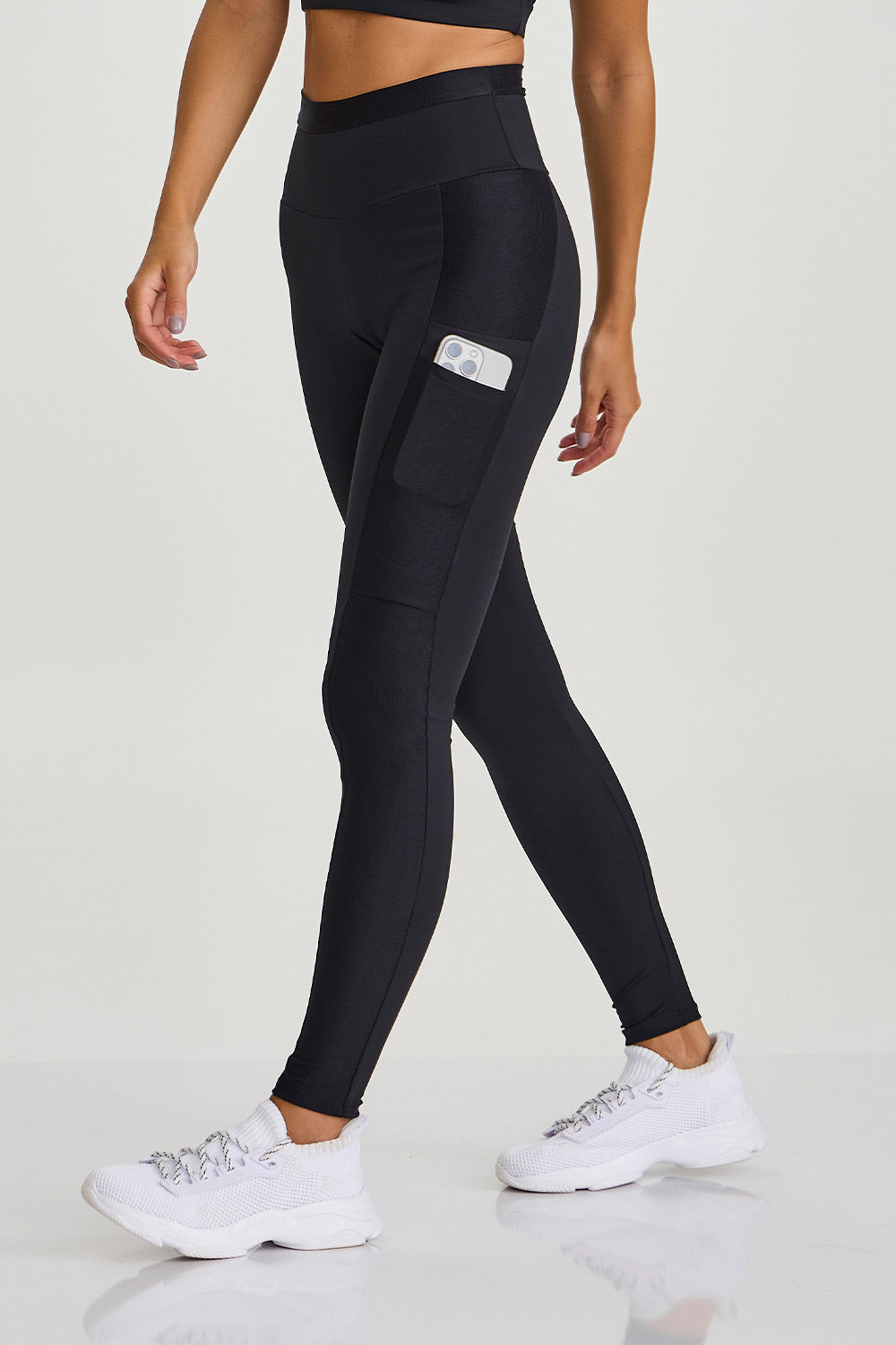 Legging Maxxi Com Bolso Duplo Preto Caju Brasil