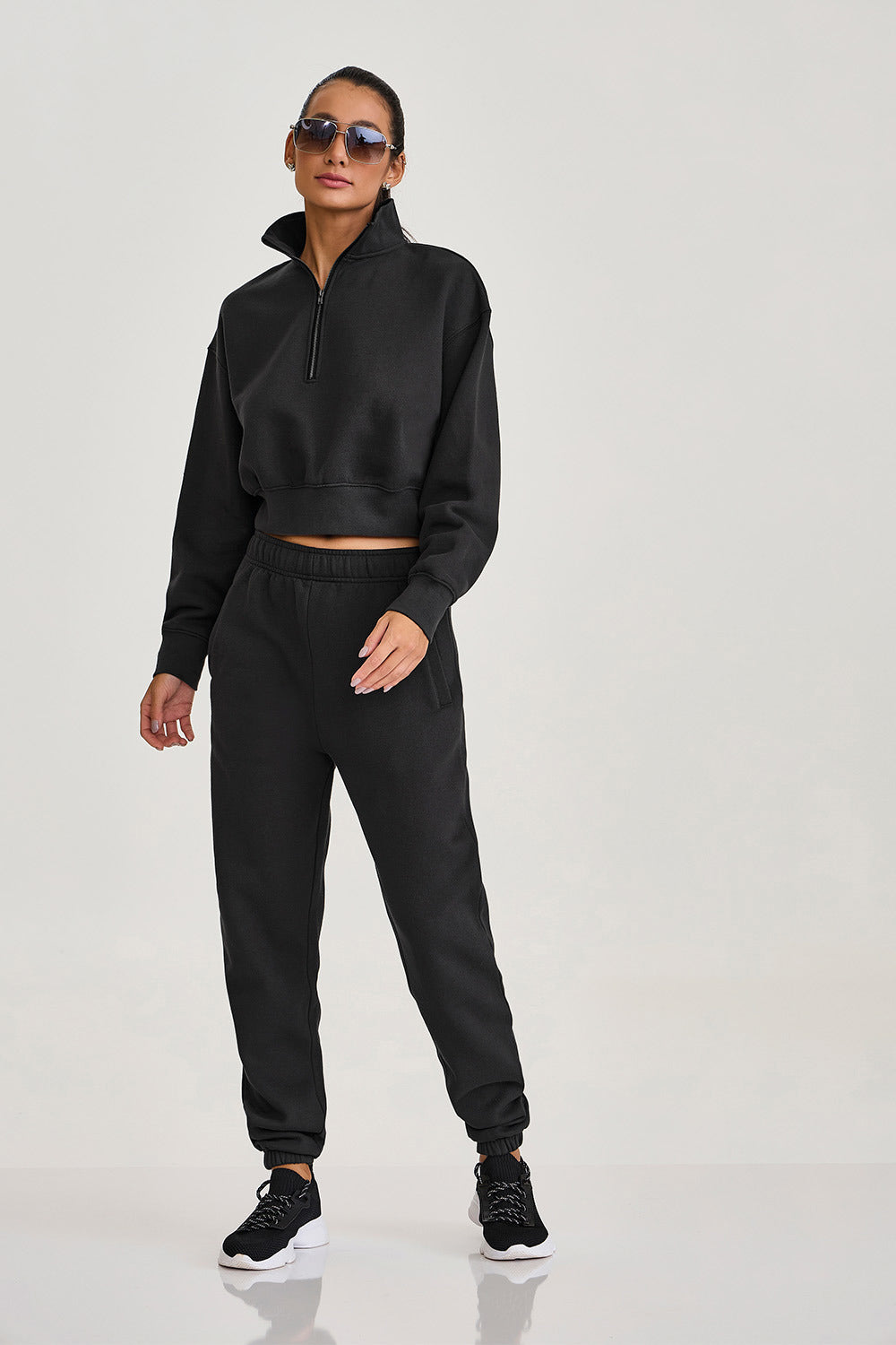 Conjunto Casaco e Calça Moletom Preto Caju Brasil