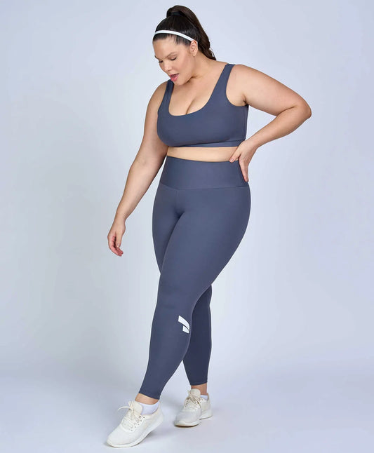 Legging Hyper Essential Cinza Plus Size Alto Giro