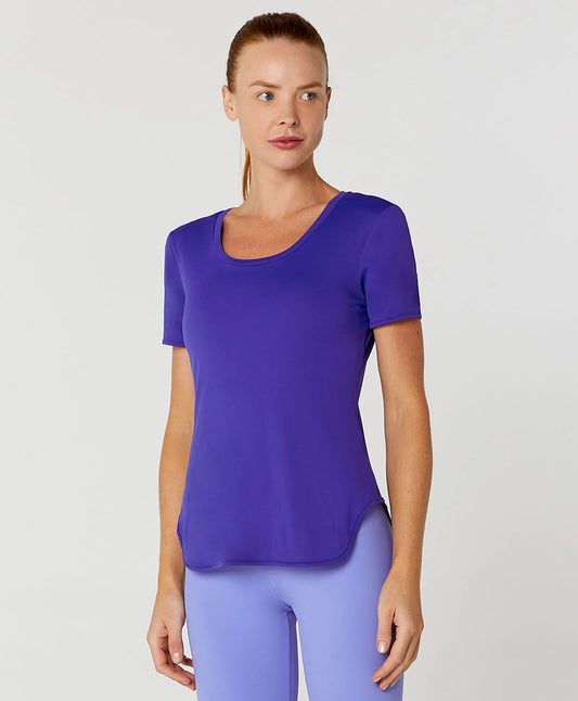 T-shirt Eterna Gola Redonda Alto Giro Roxo