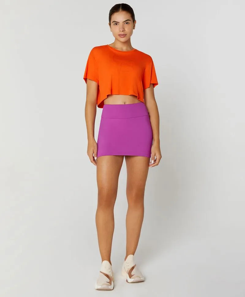 Saia-shorts Eterna Hyper Sobreposta Ajustada Roxo Alto Giro