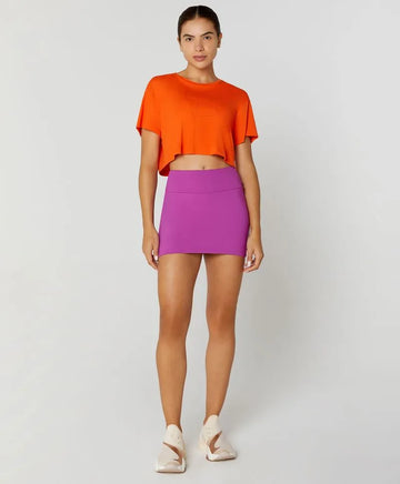 Saia-shorts Eterna Hyper Sobreposta Ajustada Roxo Alto Giro