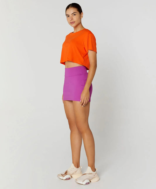 Saia-shorts Eterna Hyper Sobreposta Ajustada Roxo Alto Giro