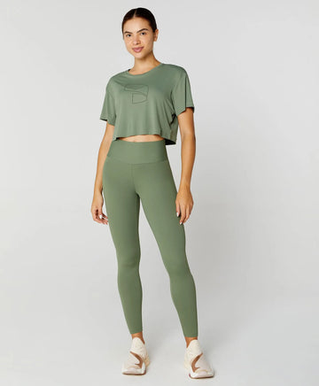 Legging Símbolo Essential Verde Alto Giro