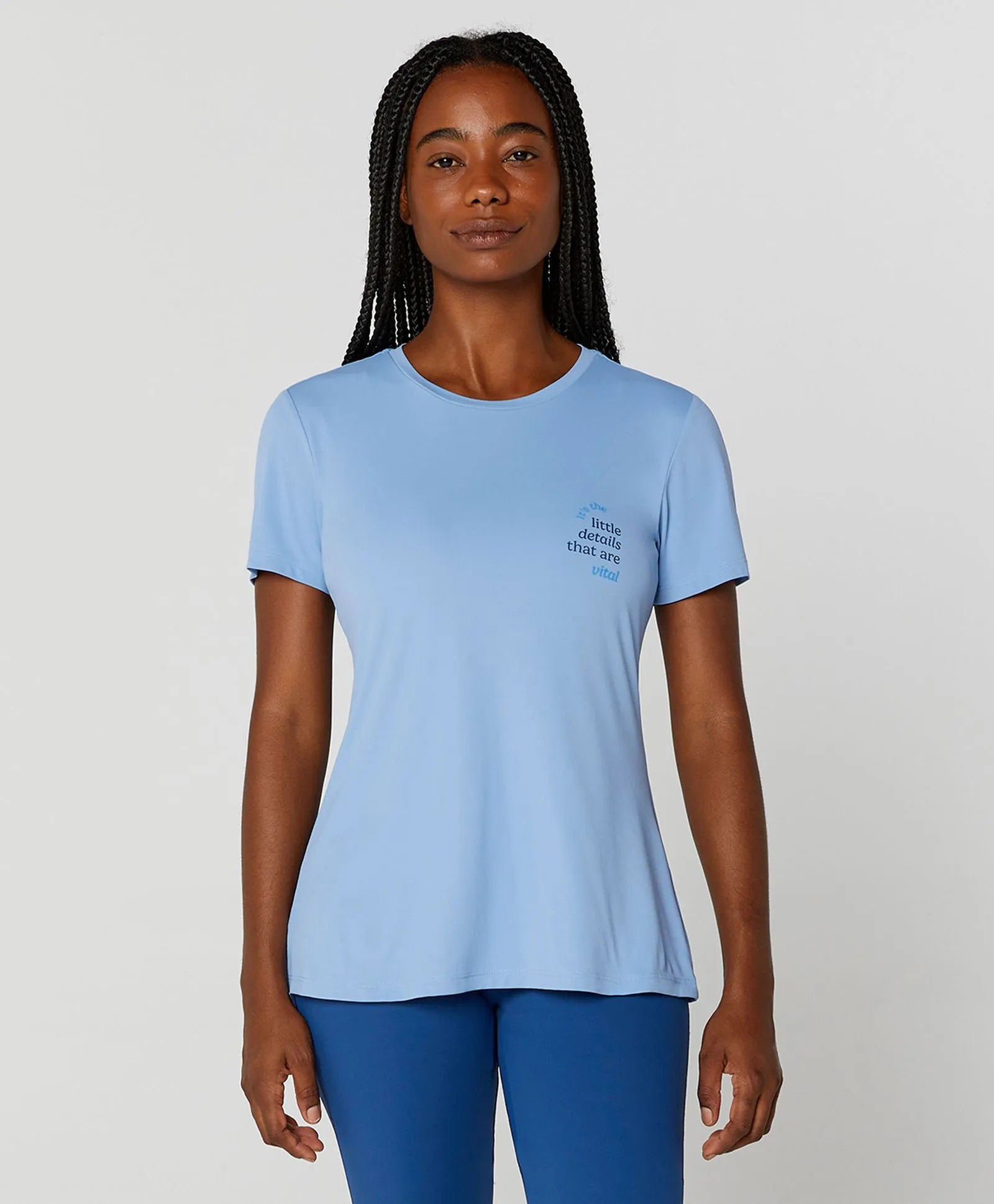 T-shirt Inspiracional Alto Giro Azul