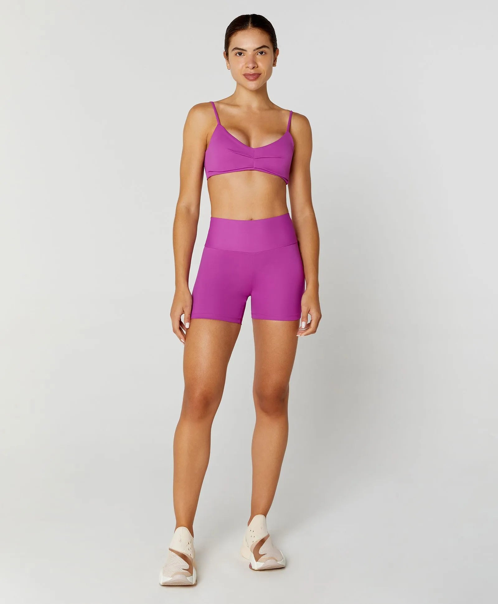 Shorts Hyper Liso Eterno Cos Alto Roxo Alto Giro