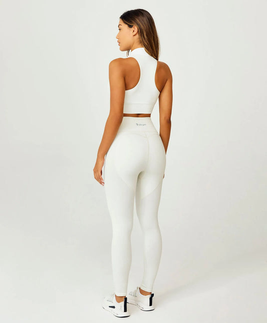 Legging Costas Dupla Seamless Off White Alto Giro