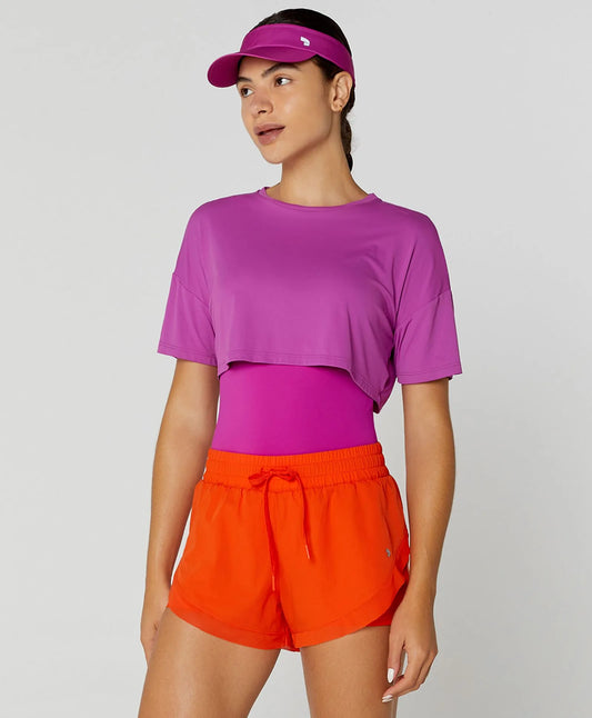 T-shirt Cropped e Body Alcinha 2 Em 1 Alto Giro