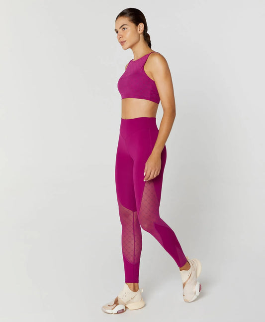 Legging Recortes Tule Ag Roxo Alto Giro