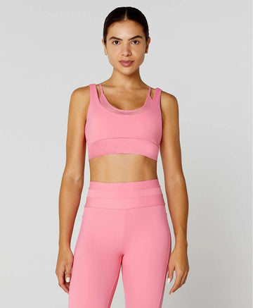 Top Regata Com Tule Rosa Alto Giro