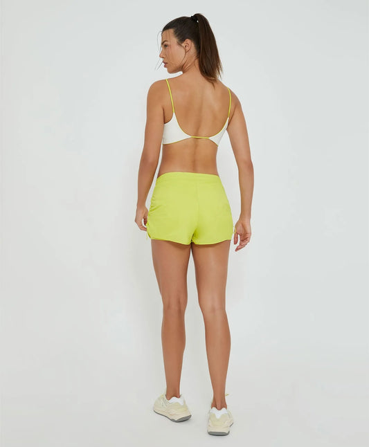 Shorts Sobreposto Com Regulagem e Bolso Verde Alto Giro