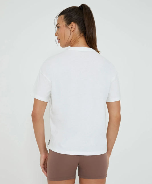 T-shirt Oversized Abertura Lateral Off White Alto Giro