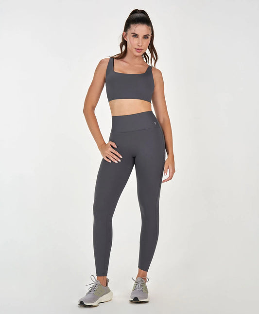 Legging Push Up Cinza Alto Giro