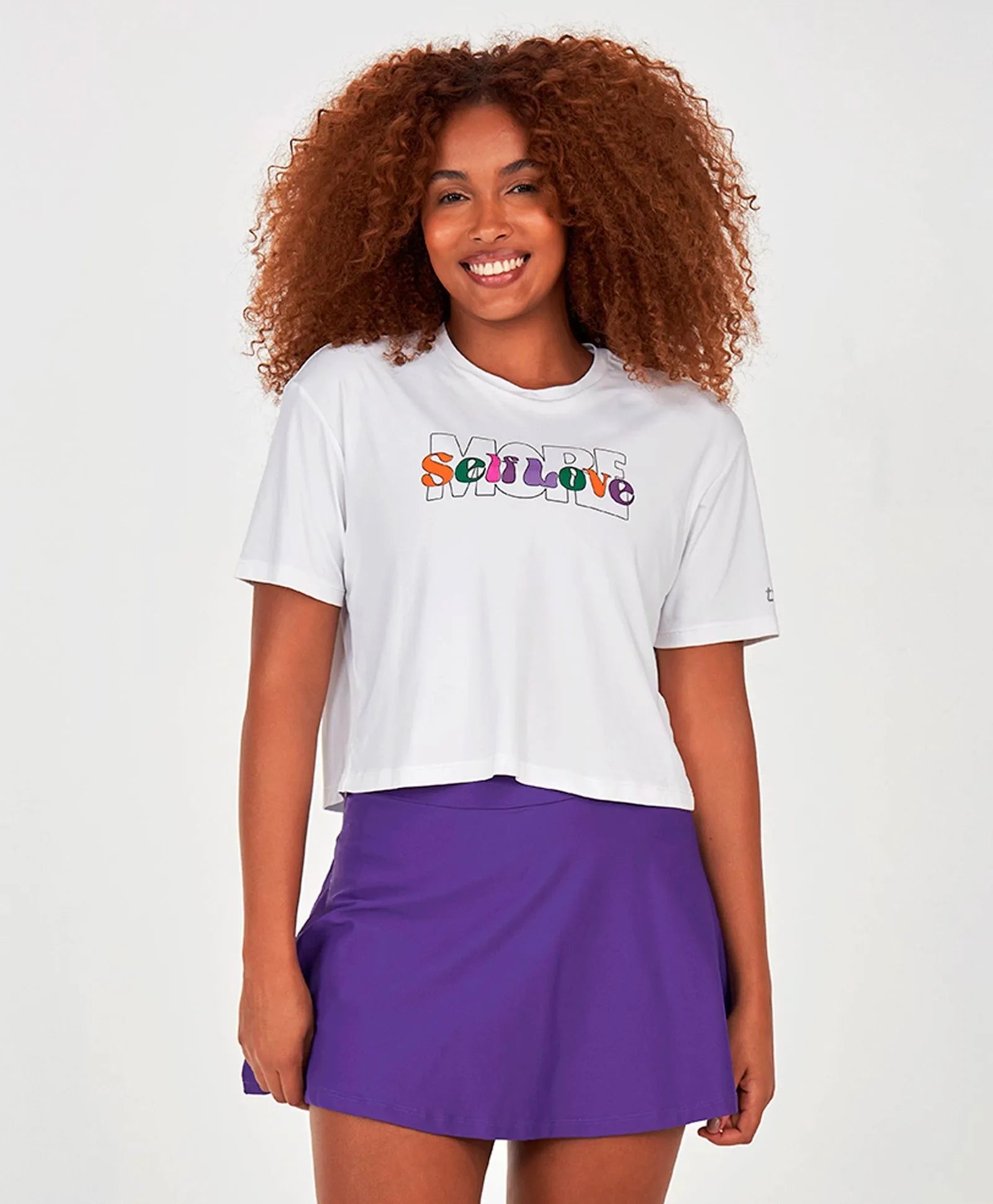 T-Shirt Cropped Tn Ag Branco Alto Giro