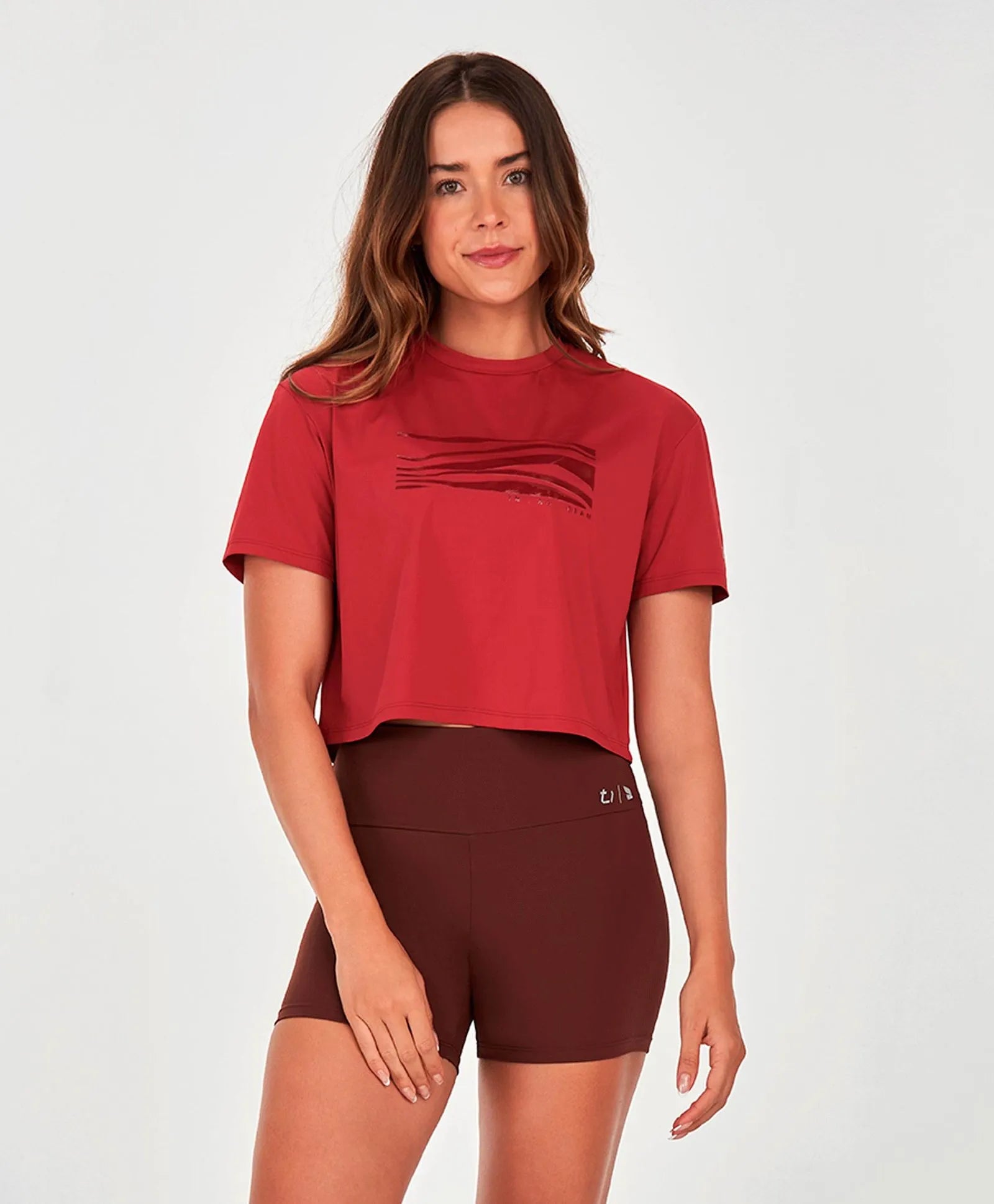 T-Shirt Cropped Tn Ag Magenta Alto Giro