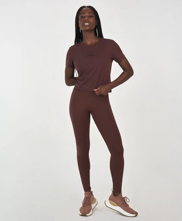 Legging Símbolo Essential Marrom Alto Giro