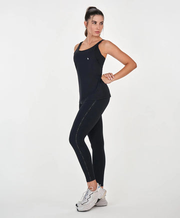 Legging Elástico Personalizado Preto Alto Giro