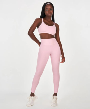 Legging Elástico Personalizado Rosa Alto Giro