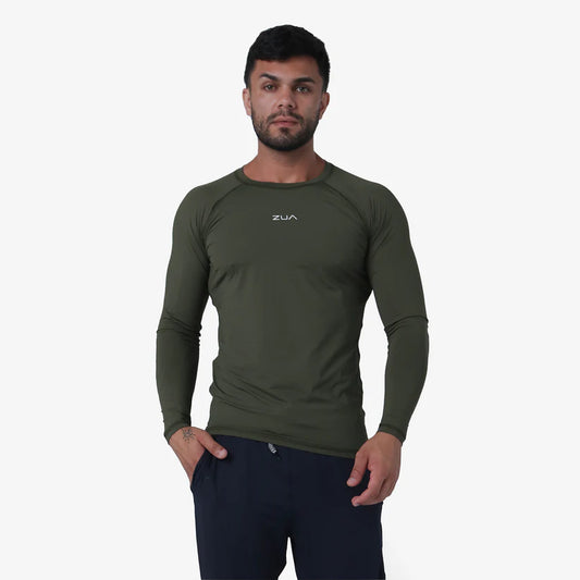 Rash Guard Verde Militar Zua PQ