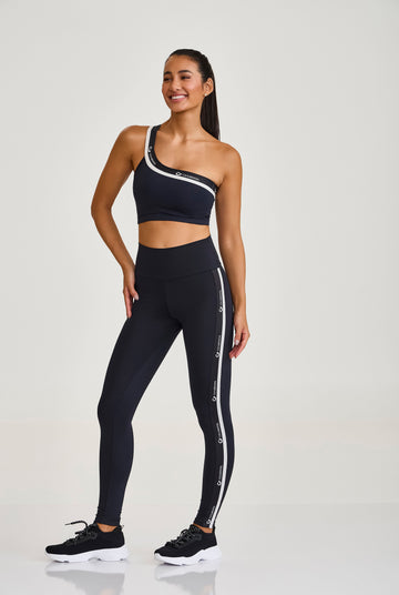 Conjunto Top Ombro So e Legging Com Elastico Preto Caju Brasil