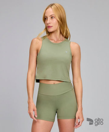Regata Eterna Cropped Verde Alecrim Alto Giro