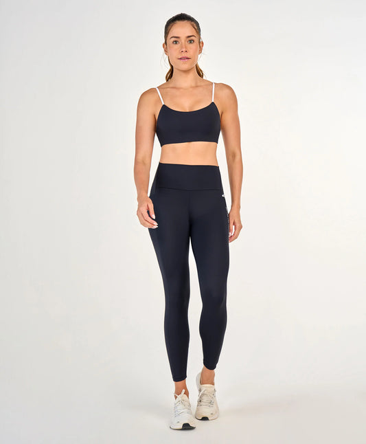 Conjunto Top e Legging Sport Way Of Life Preto Alto Giro