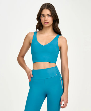 Top Regata Com Recorte Azul Acqua Alto Giro