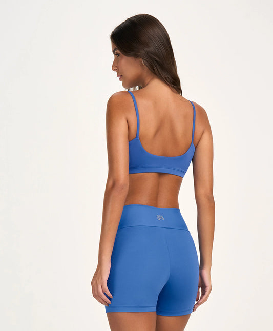 Top Eterno Liso Azul Otimista Alto Giro