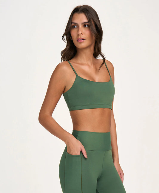 Top Eterno Liso Verde Eden Alto Giro