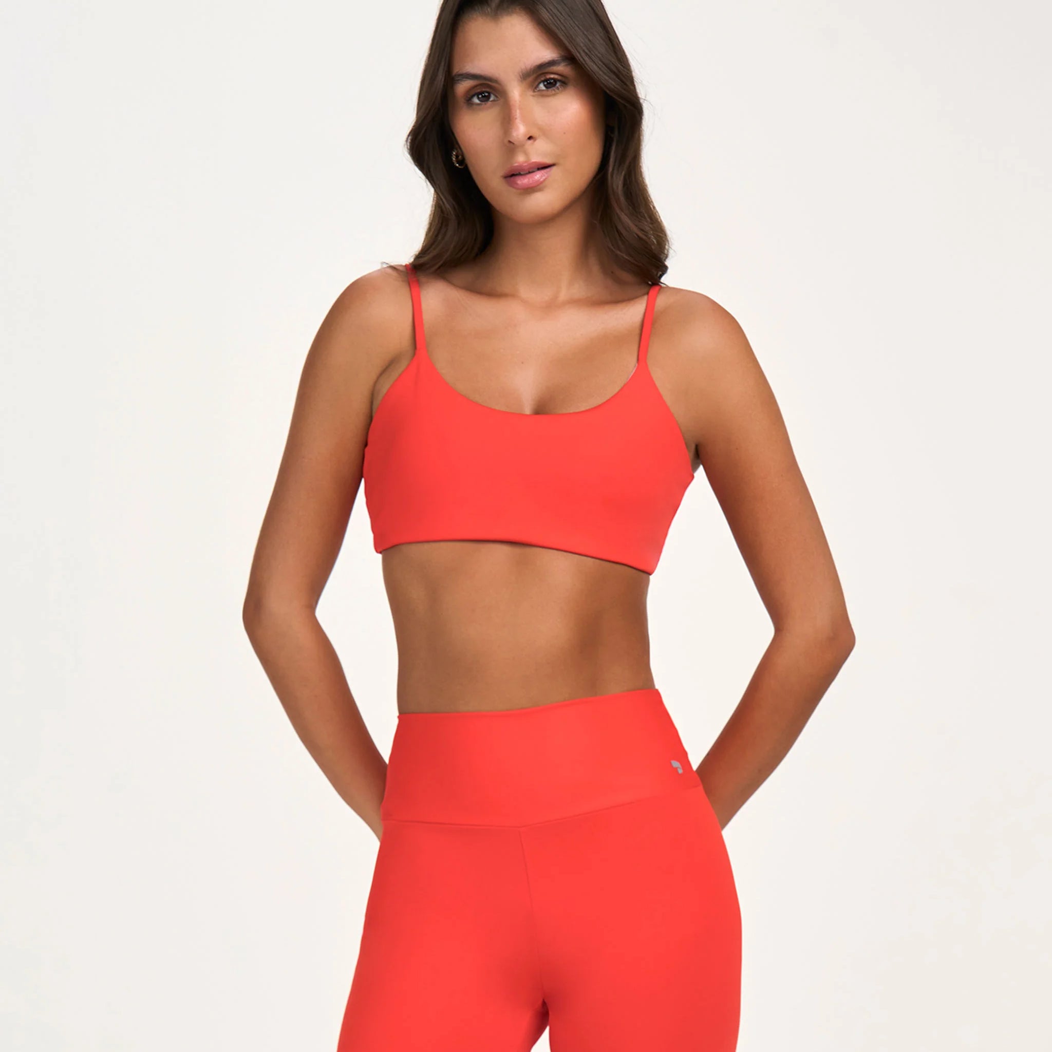 Top Eterno Liso Costas Decotada Vermelho Energia Alto Giro