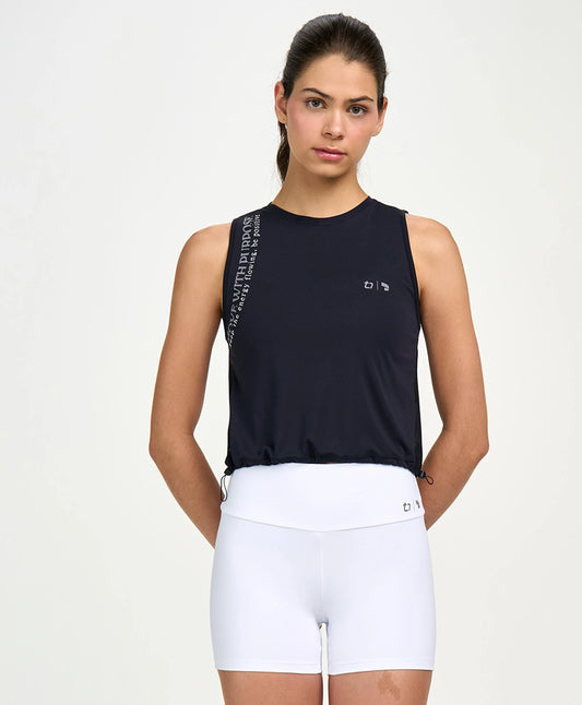 Regata Cropped Com Ajuste Tn AG Preto Alto Giro