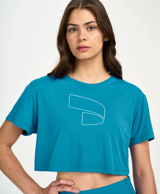 T-Shirt Cropped Símbolo Azul Acqua Alto Giro