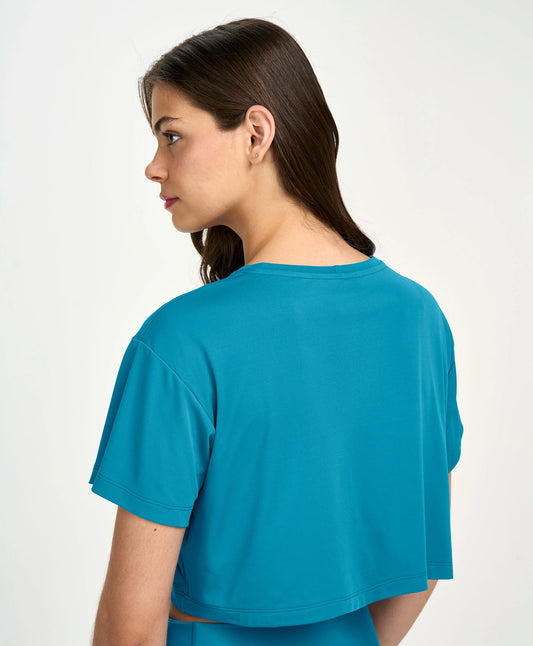T-Shirt Cropped Símbolo Azul Acqua Alto Giro