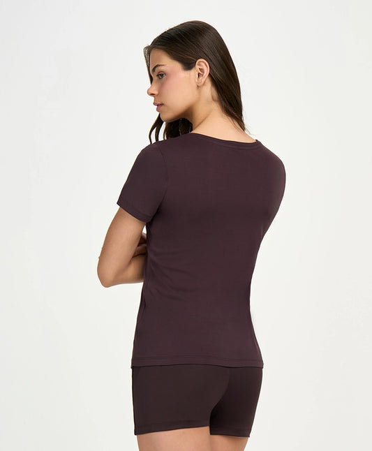 T-Shirt Inspiracional Marrom Alto Giro