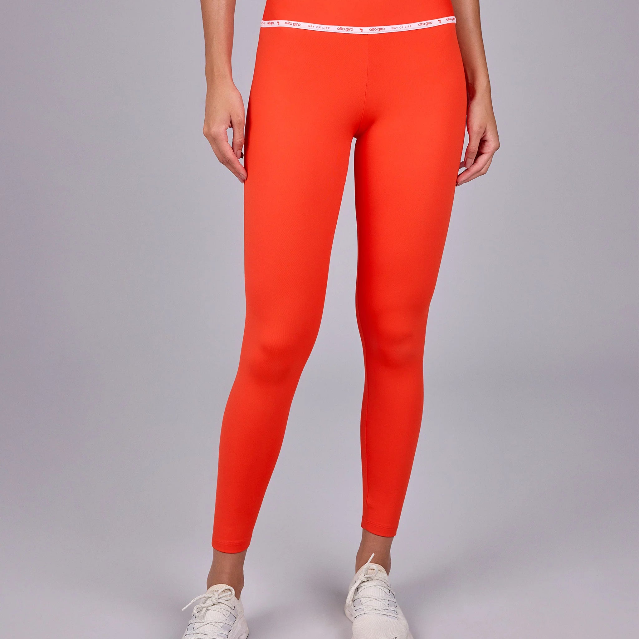 Legging Cos Elasticos Personalizado Vermelho Energia Alto Giro