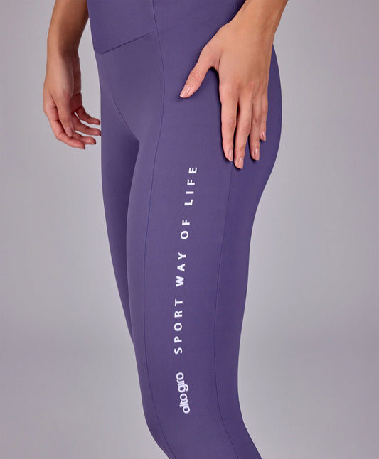 Legging Sport Way Bolso Lateral Roxo Velvet Alto Giro