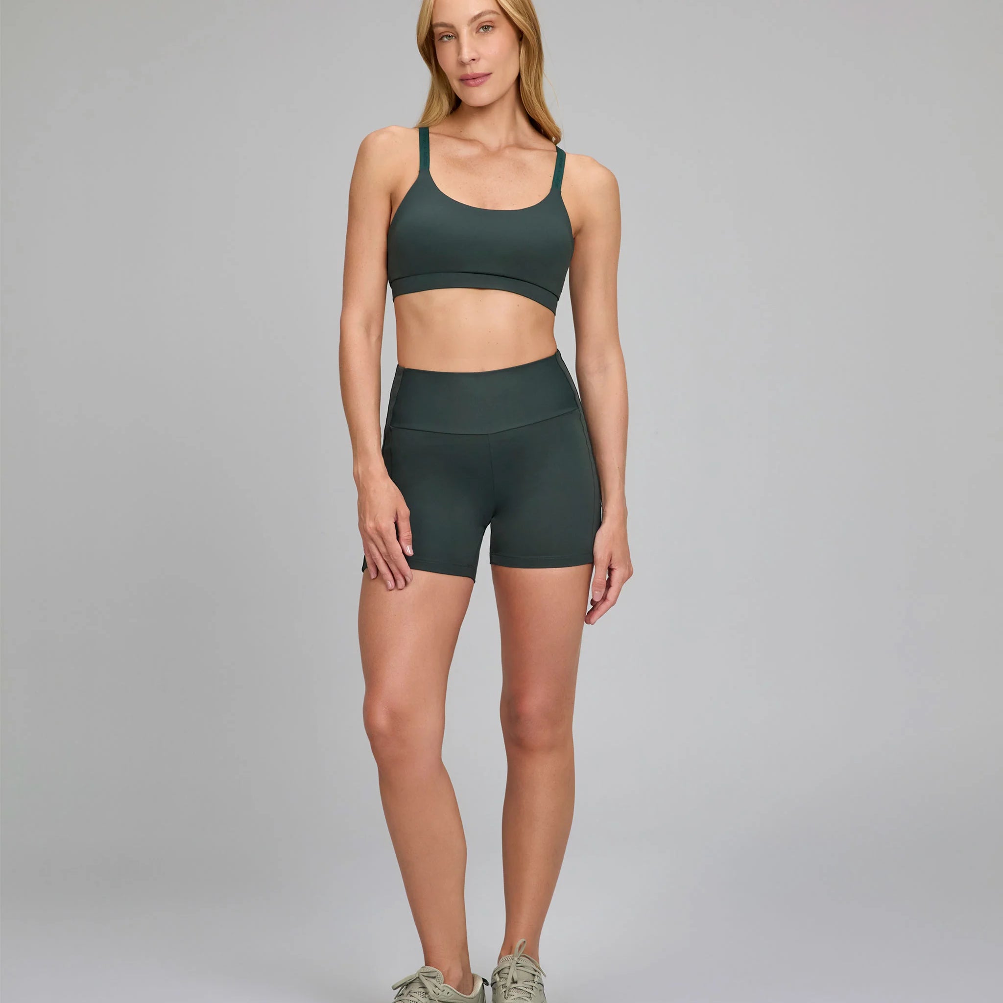Bermuda Elastico Personalizado Verde Escuro Alto Giro